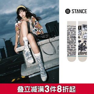 STANCE 涂鸦B.THOM联名555笑脸休闲中筒袜男女棉袜秋冬透气情侣袜