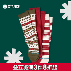 STANCE斯坦斯圣诞节送礼中筒袜3双装男女秋冬休闲中筒袜彩袜3双装