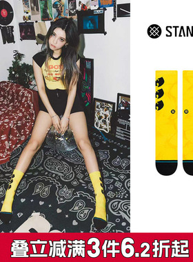 STANCE  乐队WUTANG联名款556休闲中筒袜子男女情侣秋冬厚棉袜
