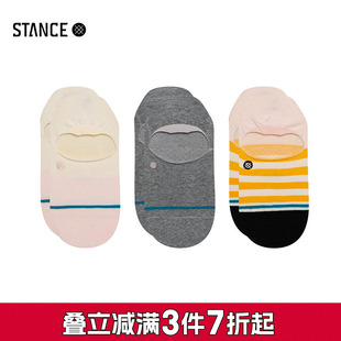 STANCE 隐形袜145浅口船袜女士透气防滑不掉跟短袜棉袜冬冬三双装