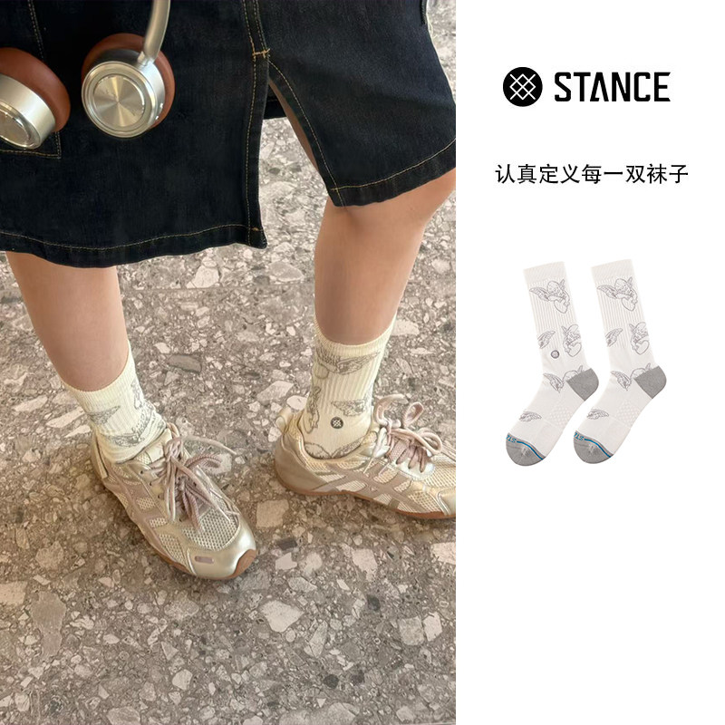 STANCE袜子男袜女袜新款休闲袜无缝袜头跑步健身训练中筒袜