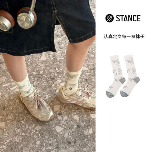 STANCE袜子男袜女袜新款休闲袜无缝袜头跑步健身训练中筒袜