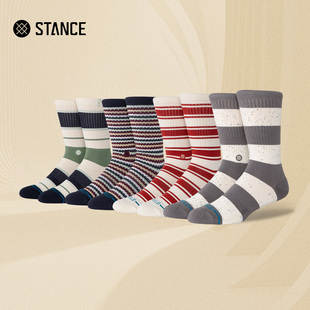 STANCE万花筒条纹中筒袜美式风男女条纹运动袜吸汗透气撞色棉袜子