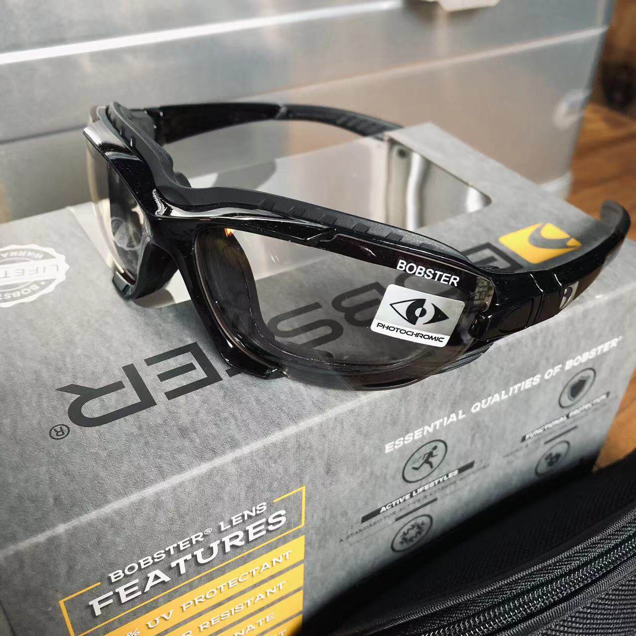 bobster美国正品骑行摩托车骑士哈雷风镜可拆变色日夜通用眼镜