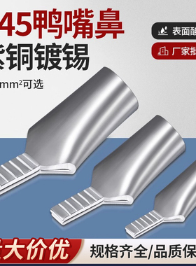 C45鸭嘴鼻插针式空开断路器铜接线端子6/10/16/25/35平方紫铜鼻子