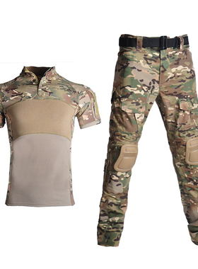 新式蛙服短袖迷彩T恤男黑色蟒纹暗夜CP纯棉高弹力战术上衣军迷女