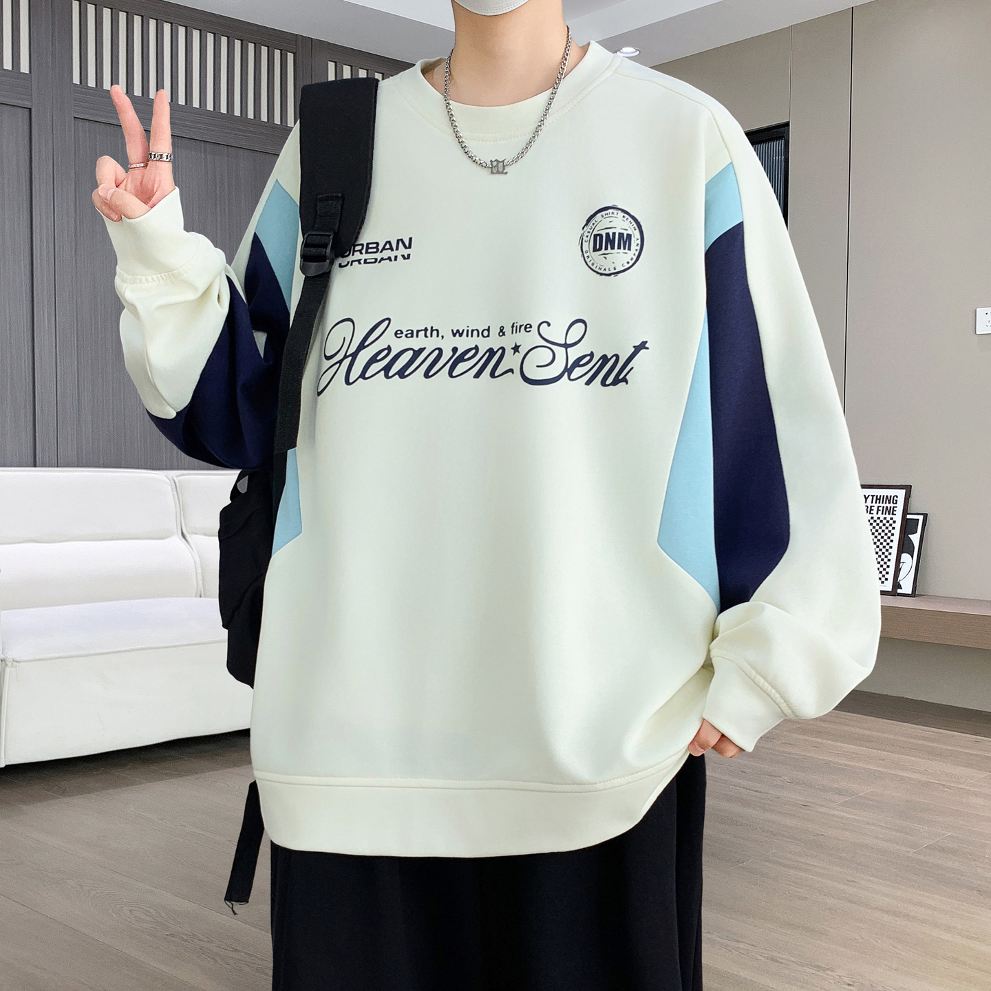 不起球不褪色不缩水圆领卫衣男