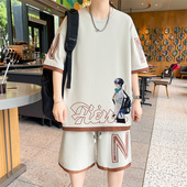 运动套装 夏季 15岁初高中学生13纯棉衣服14大童半袖 t恤男孩12 短袖