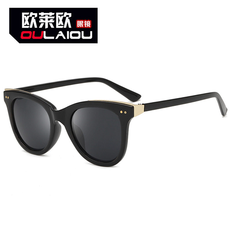 个性两颗小米钉太阳镜女豹纹大框潮流墨镜男士欧美亚马逊跨境眼镜