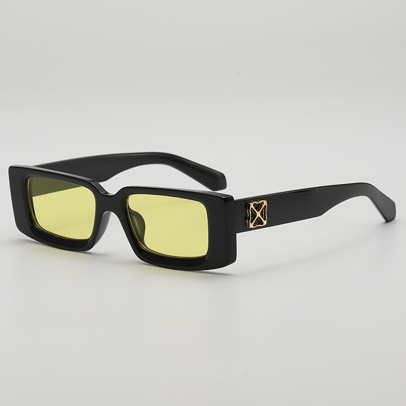 新款糖果色小方框高级感潮搭墨镜户外出游防紫外线显瘦太阳镜