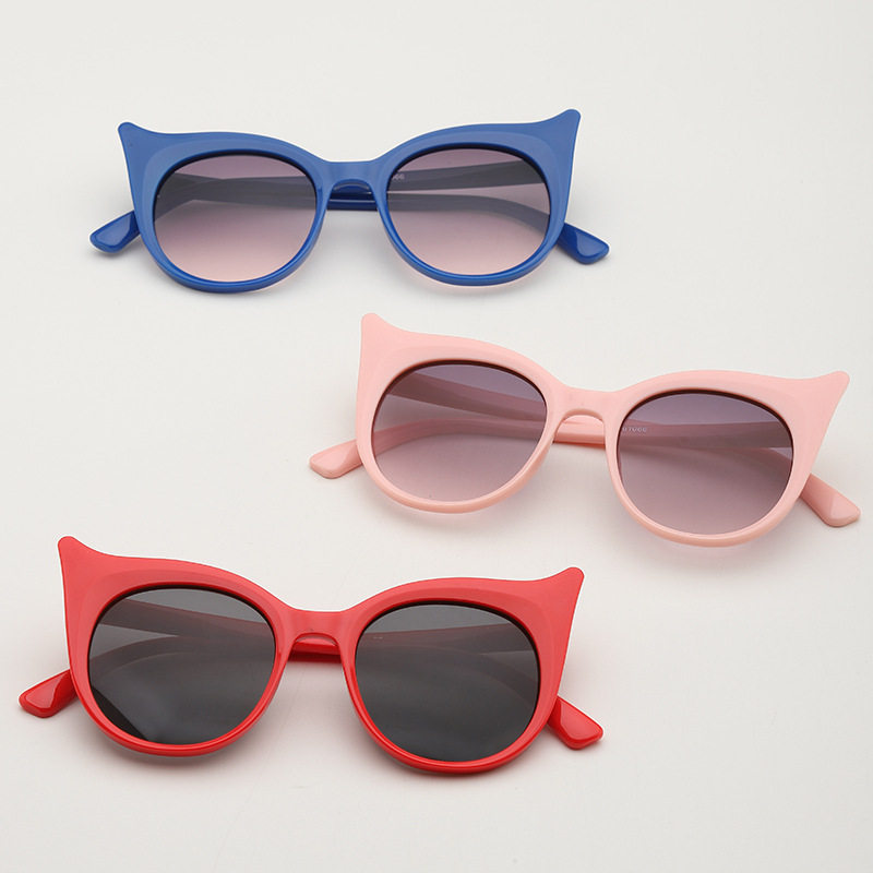 时尚圆框儿童太阳镜韩版女童墨镜防晒两角防紫外线小孩子太阳眼镜