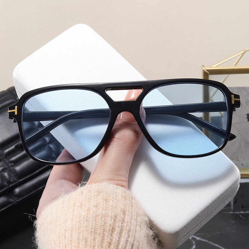 米钉欧美大框蛤蟆太阳镜防紫外线双梁遮阳小脸ins女时尚潮流墨镜