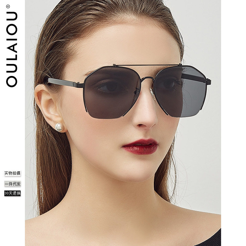 欧莱欧1807太阳镜欧美猫眼潮牌太阳眼镜新款2025男式女士太阳眼镜