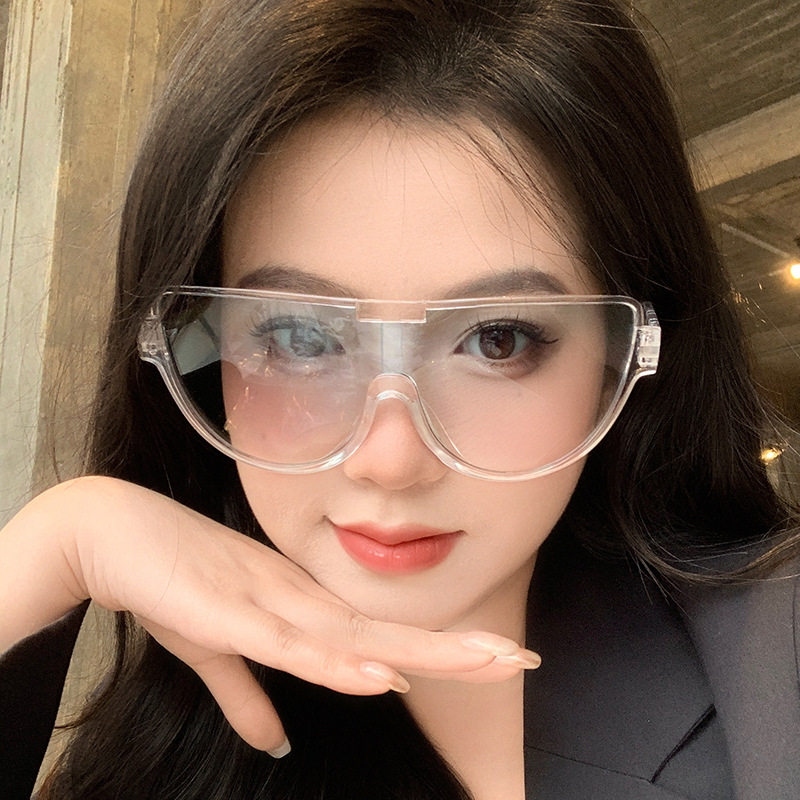 欧美时尚遮脸半圆大框连体太阳镜Y2K辣妹户外防晒开车跨境墨镜女