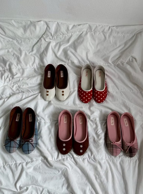 泰国潮牌 lovebug 拼色芭蕾鞋平底鞋