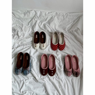 泰国潮牌 lovebug 拼色芭蕾鞋平底鞋