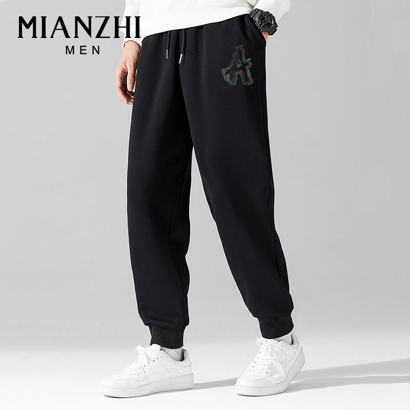 棉致休闲2025春秋季男士裤子潮流运动裤束脚休闲宽松卫裤港风青年