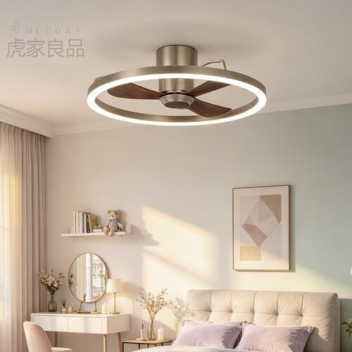 女生卧室吸顶风扇灯浪漫温馨主卧