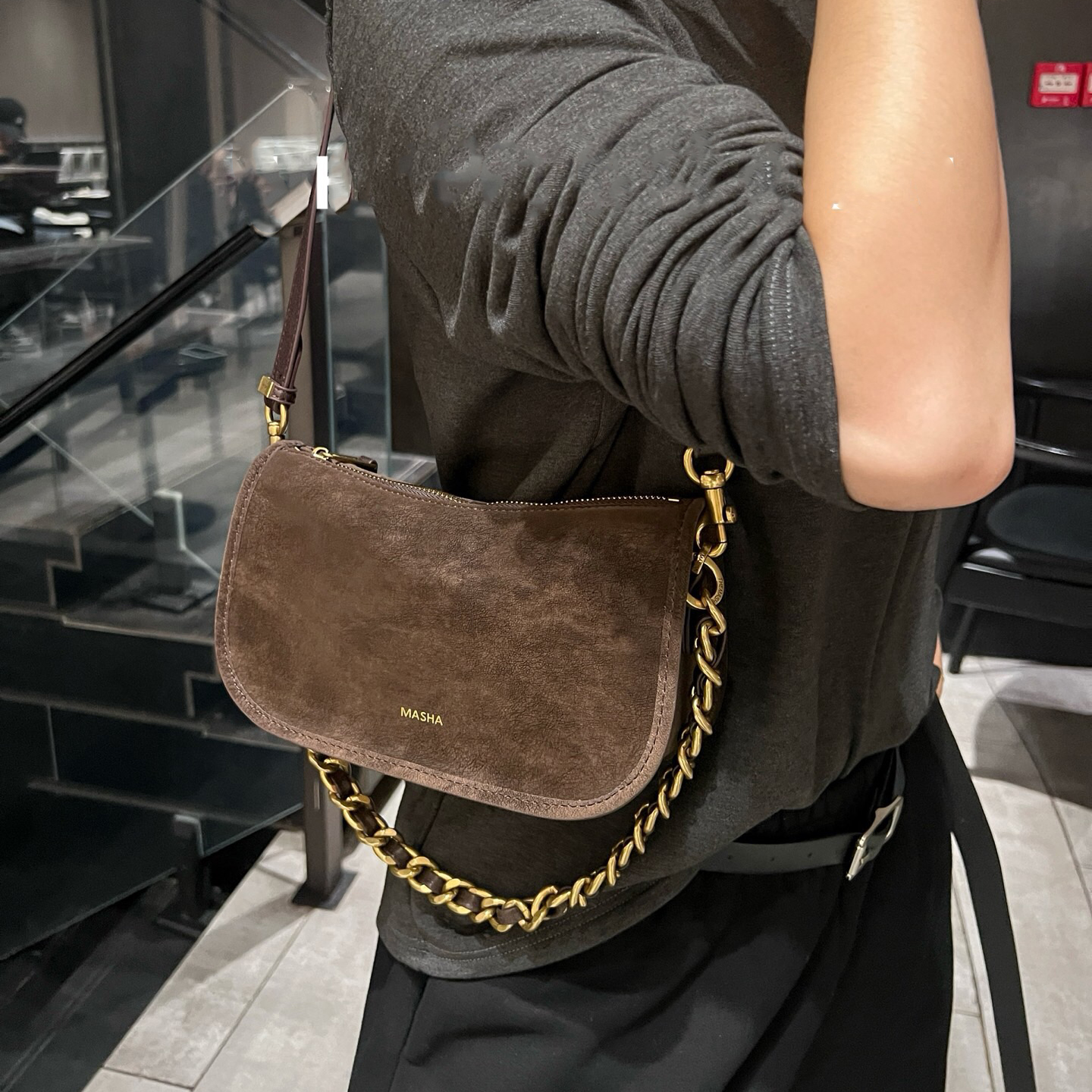 小众洋气链条法棍包2025新款女包