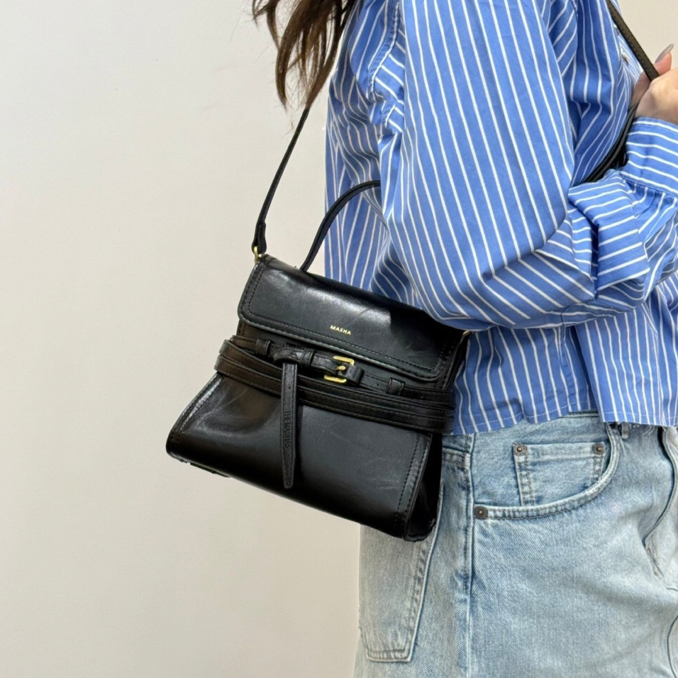 简约风黑色凯莉手提包女2026新款女包高级感小众时尚潮单肩斜挎包