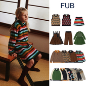 丹麦FUB AW25婴幼儿童纯羊毛针织毛衣上衣背心背带裙秋冬保暖男女