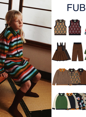 丹麦FUB AW25婴幼儿童纯羊毛针织毛衣上衣背心背带裙秋冬保暖男女