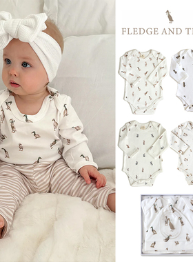澳大利亚Fledge and Thread现货新生儿包屁衣礼盒长袖包屁衣包衣