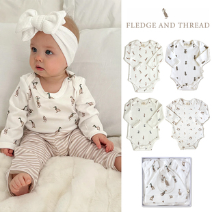 包屁衣包衣 Thread现货新生儿包屁衣礼盒长袖 澳大利亚Fledge and