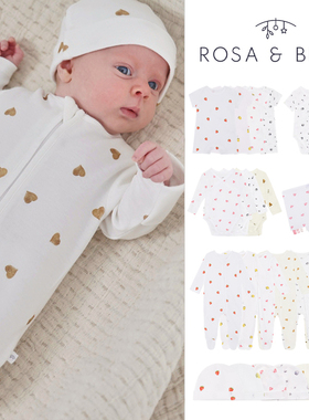 到手5折Rosa BlueSS25新款婴幼儿童印花短袖短裤套装家居睡衣