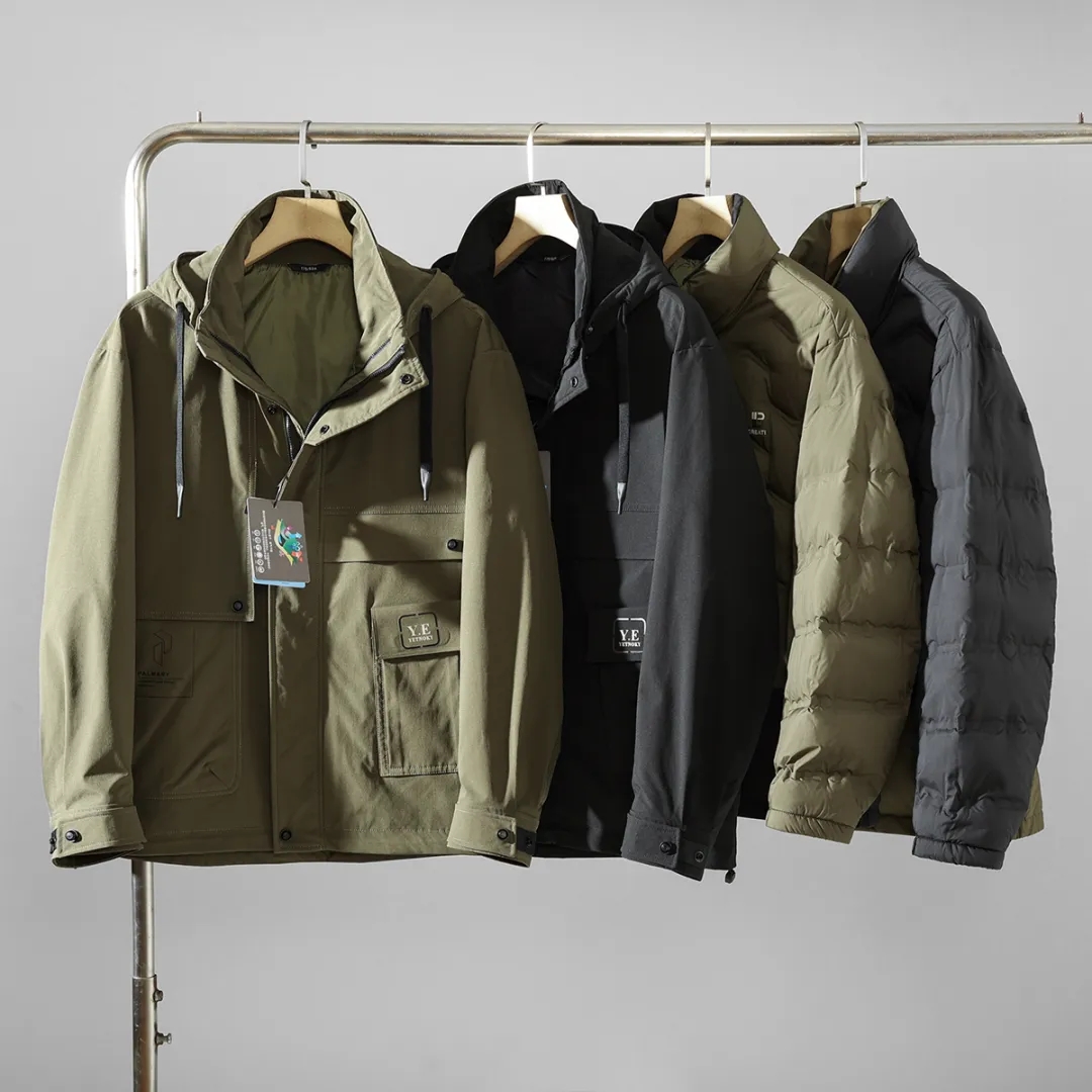 防风防水保暖工装连帽羽绒服