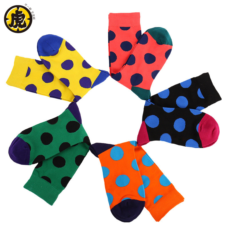 长袜子男袜i子国潮袜长筒袜彩色英伦风波点袜日系欧美秋季男士袜|ruв категории Нижнее белье, 短袜/打底袜/丝袜/美腿袜（新）, 长筒袜 - от Buy2taobao.com для оказания профессиональной услуги покупки агента Taobao