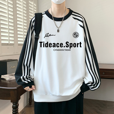 2025新款春秋季卫衣男款宽松休闲圆领上衣青少年大童潮流帅气长袖