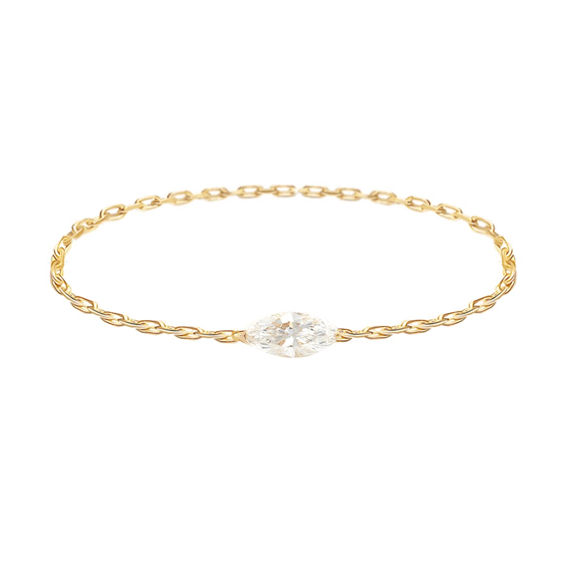 Yi Collection珠宝 14K 小巧钻石马眼链戒