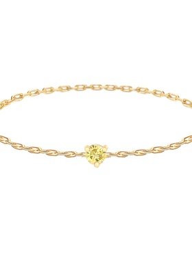 Yi Collection珠宝 14K 金丝雀黄色钻石链戒