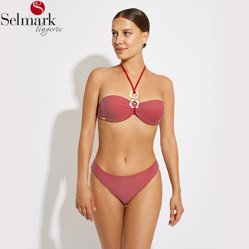 Selmark比基尼挂脖分体泳衣女