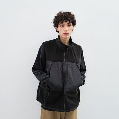 廓形拼接摇粒绒休闲背心马甲