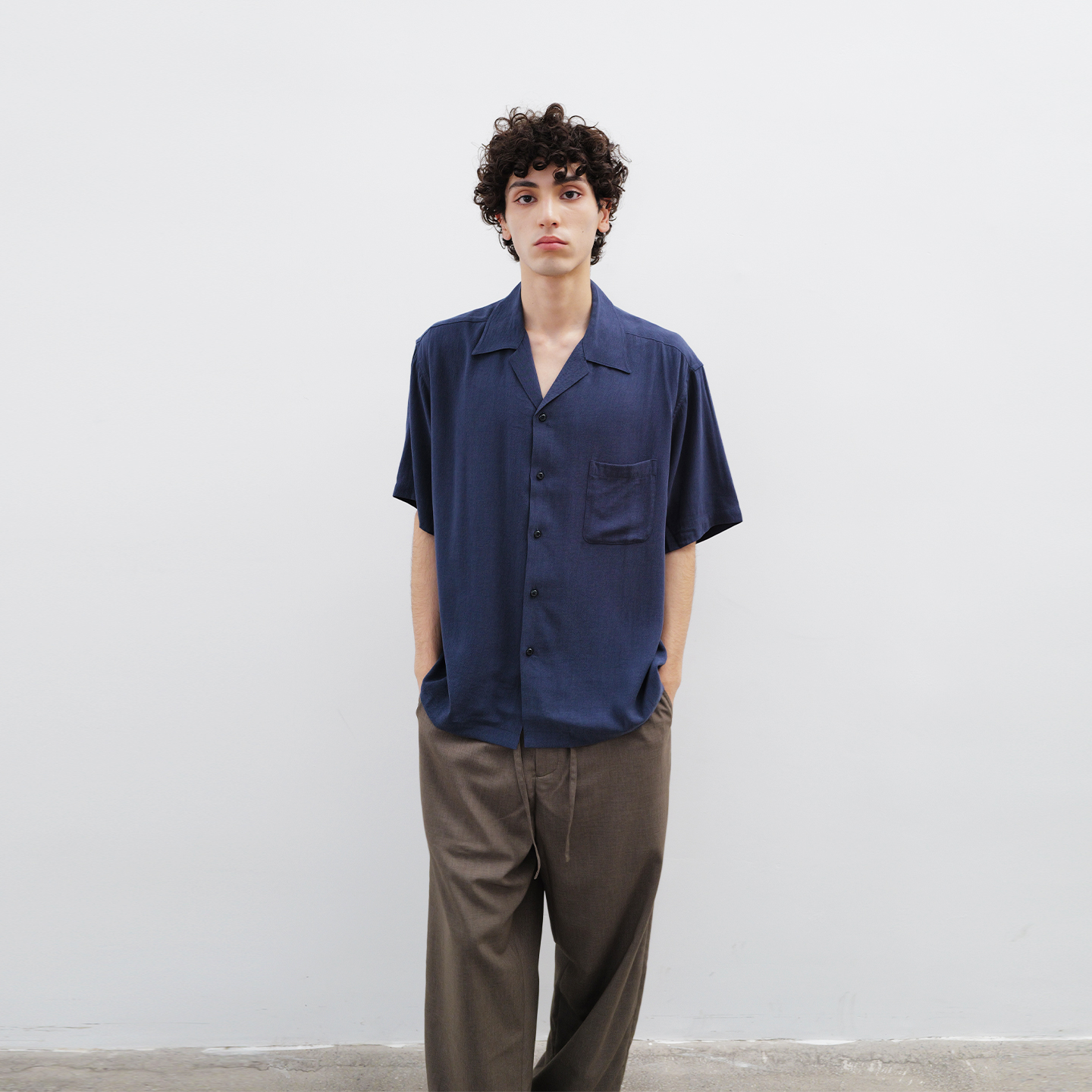 1533超细莱赛尔天丝短袖衬衫