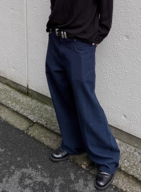 意大利亚麻丹宁休闲直筒工装裤 HUNTINGOLD 1533