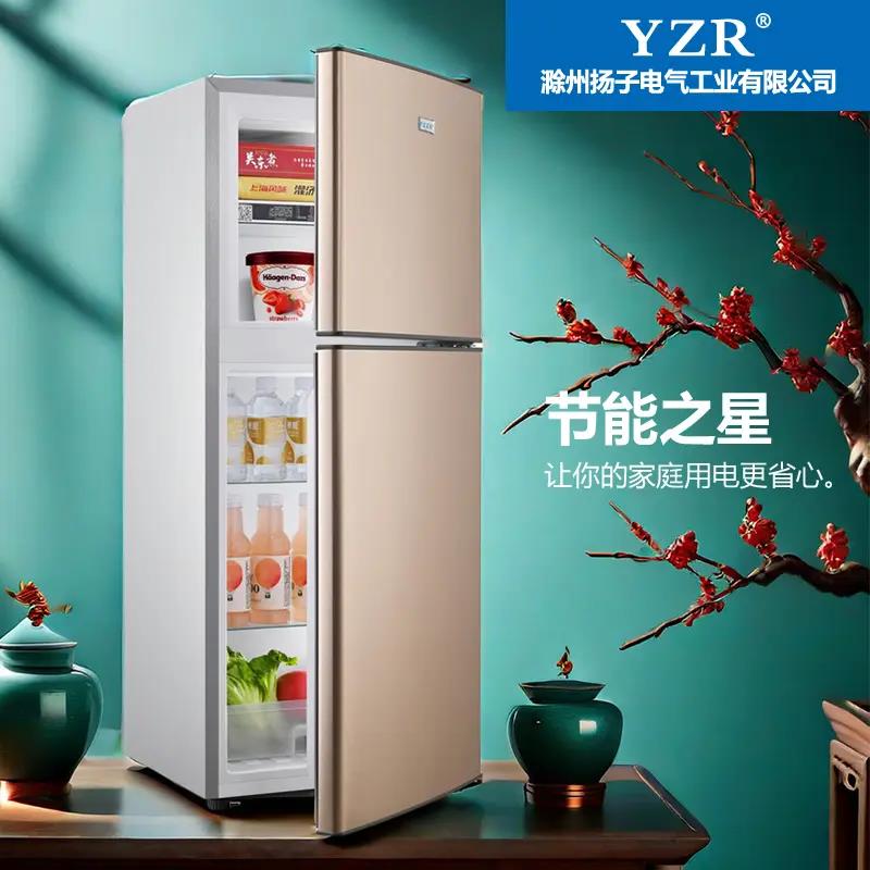 出租房1米1冰箱双门式小户型大容量家用一级能效小型冷藏冷冻制冰
