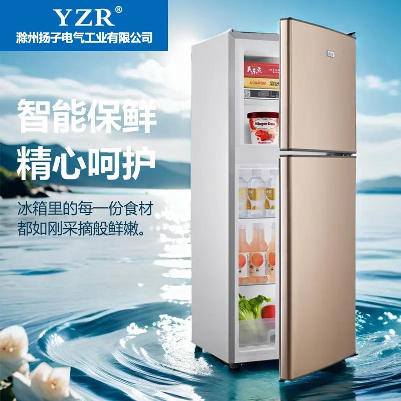 一级能效能耗双门超薄冰柜办公室饮料水果家用电冰箱双开门两人用