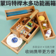 蒙玛特 实木油画箱大号三层手提式 画画工具箱多功能折叠写生收纳箱桦木轻便型水粉丙烯美术工具箱画盒