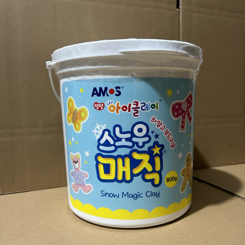 正版史莱姆韩土韩国纸粘土进口AMOS阿摩司雪花黏土超轻细腻蓬松