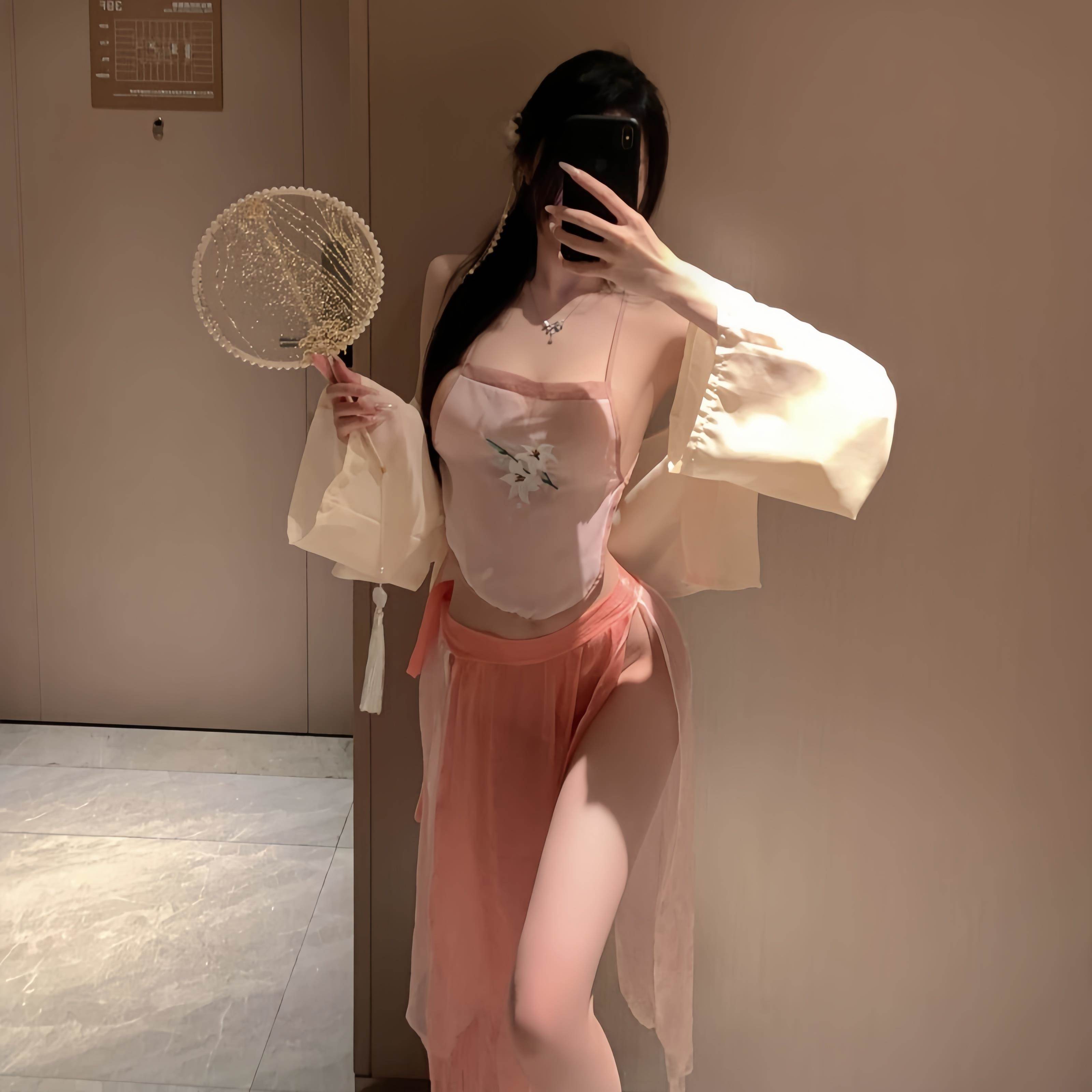 汉服睡衣宫廷款超仙公主古装贵妃性感情调古风内衣女睡裙古代寝服