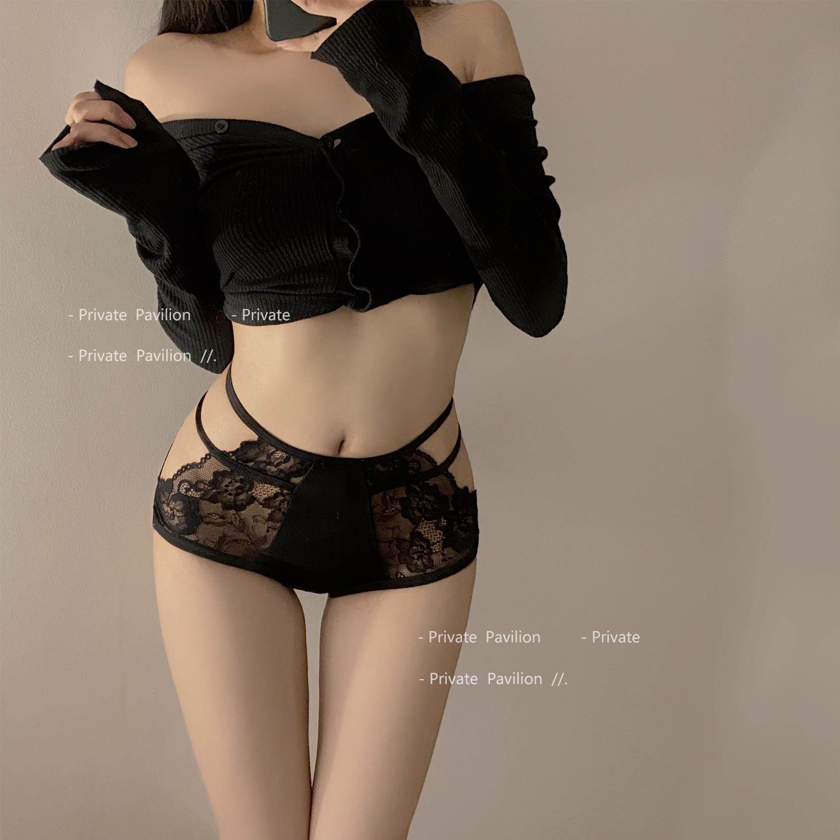 高腰内裤女收腹提臀收小肚子纯棉抗菌裆性感新款蕾丝镂空女士三角