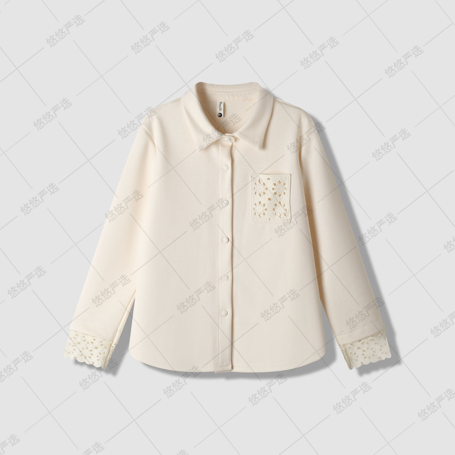 【舒芙蕾衬衫】2026早春新款女上衣花边拼接衬衣开衫~可机洗