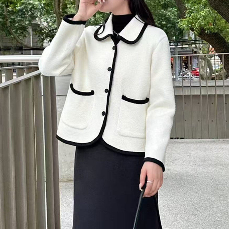 2025秋冬新款法式小香风包边高级感小个子翻领上衣短款毛呢外套女,女装/女士精品,毛呢外套,淘宝优惠券,粉丝福利购,淘宝优惠卷