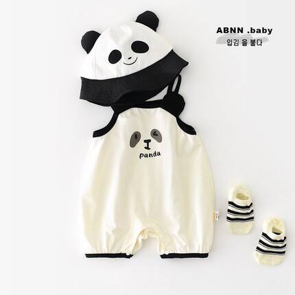 婴儿满月衣服夏季新款男宝宝超萌可爱连体衣新生儿夏装凉爽短裤薄