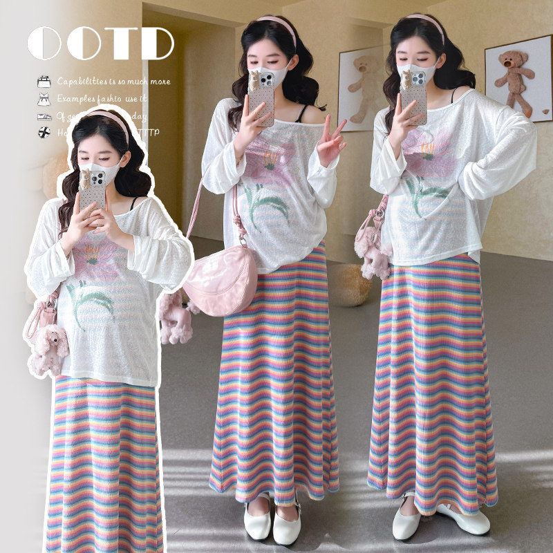 2026春季印花防晒套头上衣+吊带连衣裙孕妇套装,孕妇装/孕产妇用品/营养,套装,淘宝优惠券,粉丝福利购,淘宝优惠卷