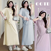 美式 新款 挂脖撞色拼接假两件显瘦连衣裙 夏季 xian货