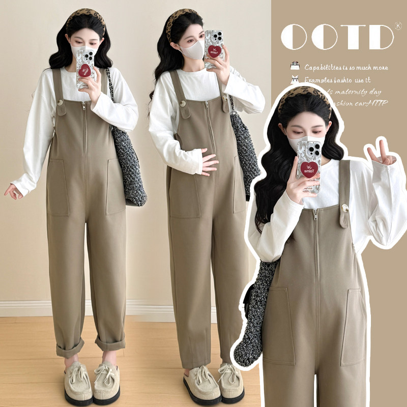 秋冬新款450克加厚星空斜纹毛呢宽松孕妇背带裤+打底衫套装,孕妇装/孕产妇用品/营养,孕妇打底裤,淘宝优惠券,粉丝福利购,淘宝优惠卷